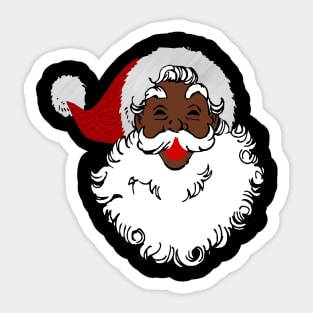 christmas black santa claus xmas Sticker